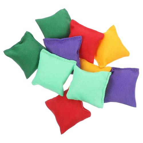 HANABASS 10Pcs Nylon Bean Bags for Toss Game Supplies for Outdoor Fun for Parties Picnics and Carnival Activities Building Hand Skills and Concentration