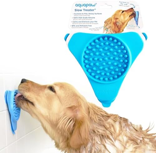 Aquapaw Dog Licking Mat - Suction Slow Feeder & Feeding Mat - Bat...