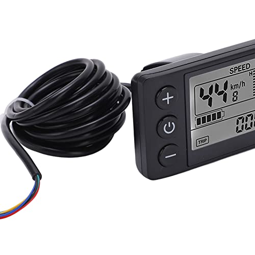 VGEBY Display LCD per Bici Elettrica, S866 Ciclocomputer Impermeabile 24V 36V 48V Pannello di Controllo per Scooter Elettrico con Spina SM per Bicicletta Elettrica E-Bike Guojia Toys
