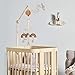 Baby Mobile Rotary Music Box Imitation Wood with Rotating Hook Crib Mobile Motor