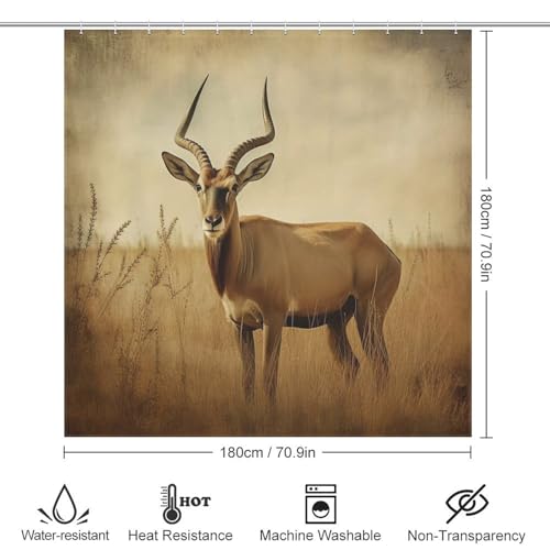 Rideau de douche imperméable en polyester Antilope 183x183cm - 4