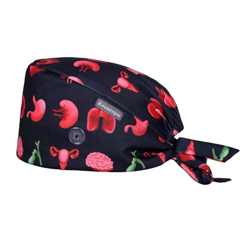 Image of Kousenpu Scrub Caps for Men, Adjustable Surgical Cap, Breathable Medical Hat for Doctors, Nurses & Healthcare Professionals