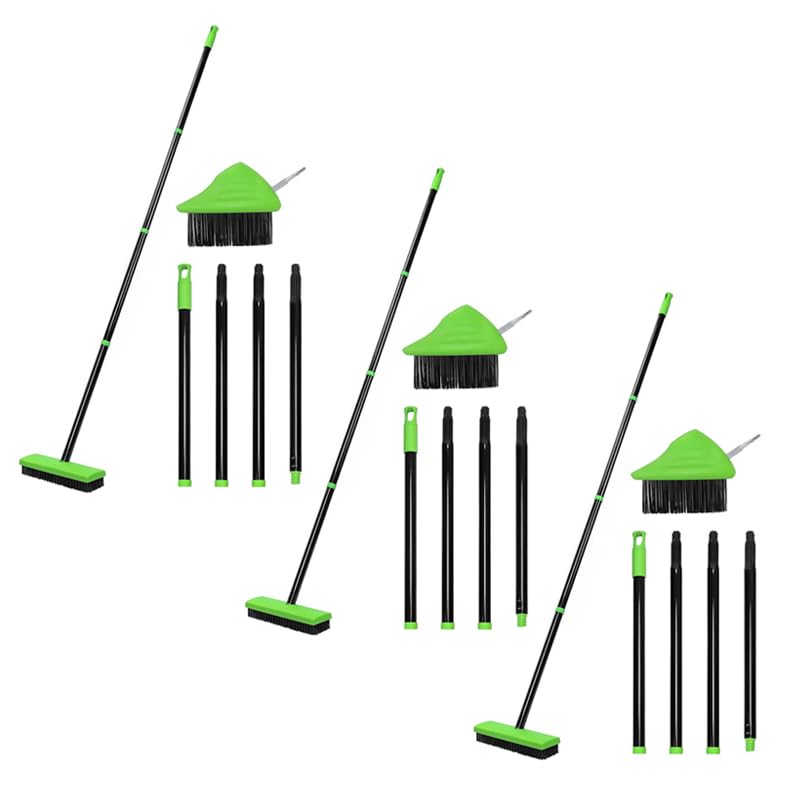 3-in-1 Versatile Weed Brush Combo Set,Triple-Action Garden Tool Set for Weed & Moss Control - 3 Gap Brushes with Removable Handle for Patio, Pavement & Lawn Care (3 Sets)