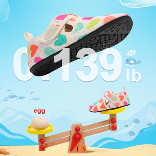 Image of LeIsfIt Kids Water Shoes Girls Boys Quick Dry Aqua Socks Breathable Swim Shoes Non-Slip Barefoot Socks for Beach Surf