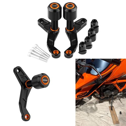 Motorrad Sturzschutz Kompatibel mit 1290 Super Duke R RR 2020 2021 2022 2023 Frame Sliders 1290 superduke R RR Sturzpads Motorradrahmen Absturzsicherung Fallschutz Zubehör Gold