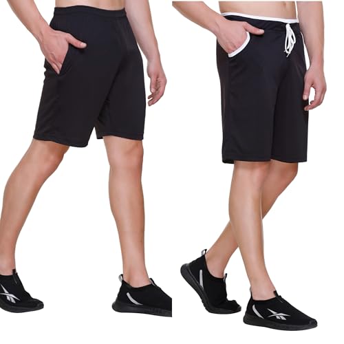 Image of TOLLFREE Men's Shorts | Shorts for Men's | Men's Cotton Shorts | Dual Pocket Sleep Shorts - Regular Shorts - Workout, Gym, Running, Sports and Yoga Shorts - Pack of 2