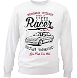 ford escort 1.8 16v ghia 1992  Teesandengines Men\'s Ford Escort GHIA Speed Racer White Sweatshirt Size Medium