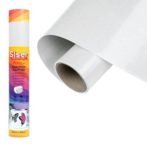 Siser EasyPSV Glitter – Vinilo adhesivo permanente con purpurina Stardust 150 x 30 cm, para personalizar objetos y superficies rígidas, compatible con plotter de corte