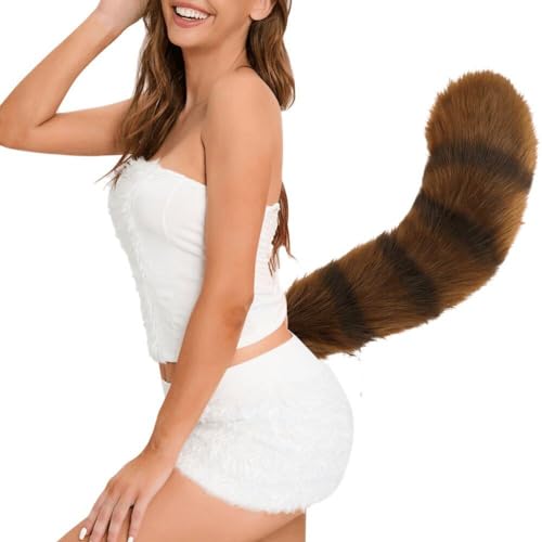 Fausse fourrure haut de gamme pour queue de raton laveur - 5