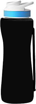 32oz Cute Printed Sleeve Compatible With Cirkul Water Bottle For Plastic And Stainless Steel Bottles 32oz Neoprene Sweat-Wicking Material Insulated Cover Designed With Handles Black
