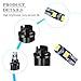 HZEL 20Sets/40PCS Car 74 LED Bulb Dash Light, Bright T5 2721 37 74 PC74 Wedge Twist Socket Vehicle Dome Map Dashboard Indicator, Instrument Panel Gauge Cluster Lamp Kit, Universal for Vehicle (White)