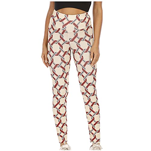 ABCmall Yoga Pants for Women High Waisted Tummy Control Slimming Booty Leggings with Pockets Workout Leggings Yoga Pant Yellow