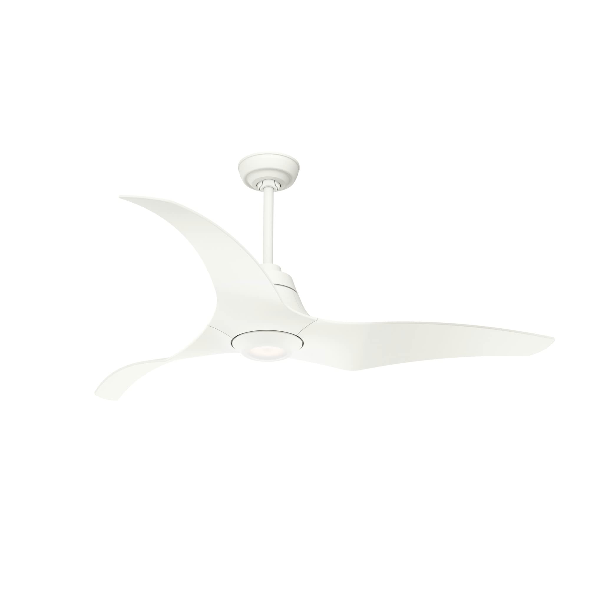 HunterFan Company 59143, 60 inch Stingray Porcelain White Ceiling Fan with LED Light Kit and Handheld Remote
