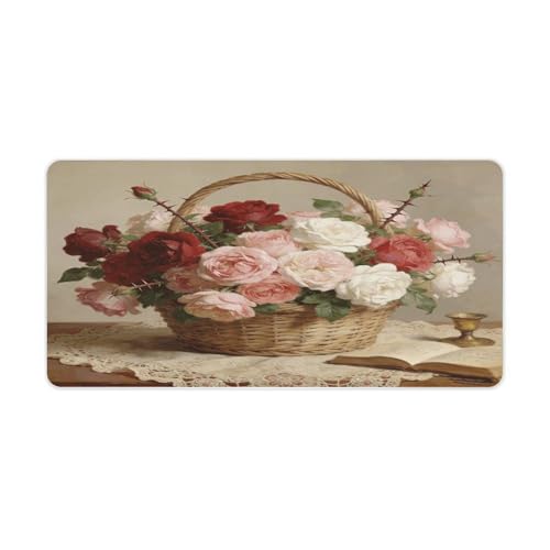 Fleurs De Mai Desk Pad impermeable grande 30x60 cm