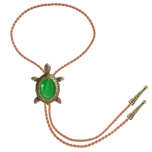 Image of GelConnie Native American Bolo Tie Rodeo Cowboy Leather Necktie Western Necklace Costume Accessories for Men,Women