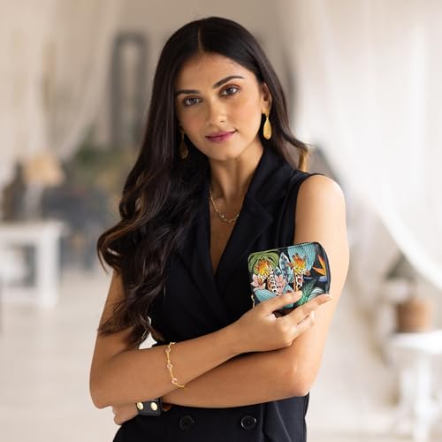 Anna by Anuschka Women's Hand-Painted Original Leather RFID Double Compartment Wallet4