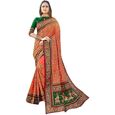 Sarees For Women Satin Seide Schwere bestickte Saree Cover