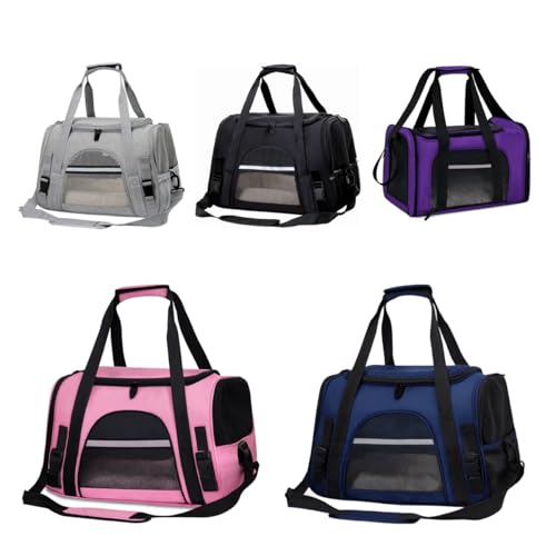 Bolsa de Transporte para Pet, Cachorro, Gato e Coelho com Ventilação em 4 Lados, Dimensões 43 x 25 x 28 cm. (Rosa)