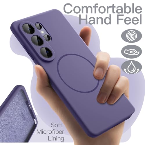 Image of JETech Magnetic Silicone Case for Samsung Galaxy S26 Ultra, Heron Purple