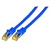 Produktbild BIGtec LAN Kabel 0,25m Netzwerkkabel Ethernet Internet Patchkabel CAT.7 blau Gigabit SFTP doppelt geschirmt für Netzwerke Modem Router Switch 2 x RJ45 kompatibel zu CAT.5 CAT.6 CAT.6a Stecker