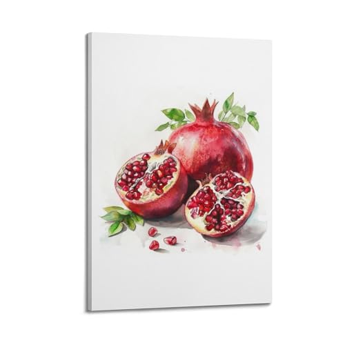 Poster grenade aquarelle JIDUHON en toile premium déco esthétique chic