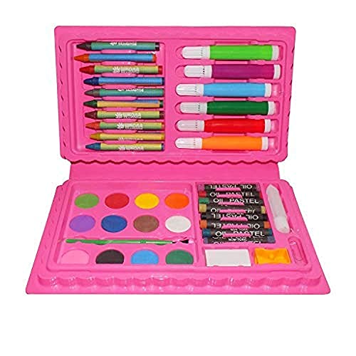 Image of Color Set 46 Pieces Art Craft Color Kit (Crayons, Water Color, Sketch Pens) for Kids (Multicolor) (Combo)