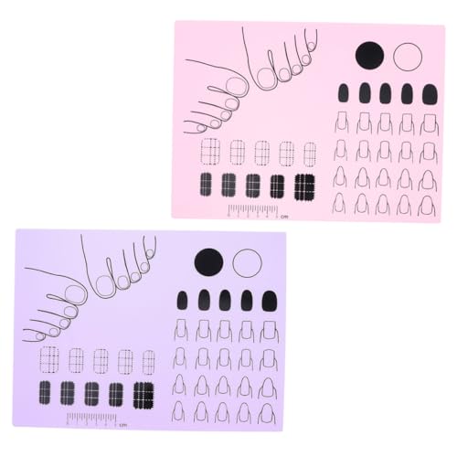 DEARMAMY 2Piezas Silicona Estera Para Manicura Para Realizar De Salón