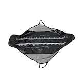 exsulity Angelwettbewerb Wiegen Fischbeutel 4 in 1 PVC-Faltmatte zum Aushaken von Fischen mit Fischlineal für Outdoor-Sportarten Schwarz