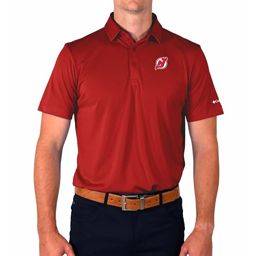 Columbia New Jersey Devils Golf Men's Casual Lightweight Drive Polo2