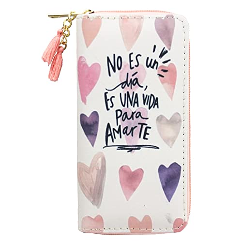 MayeBridge Cute Unicorn Purse Unicorn Zipper Wallet Long Clutch Bag PU Leather Purse For Girls Women (Pink Heart)