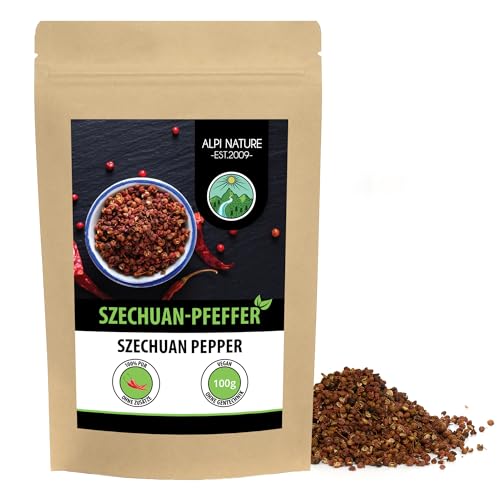 Alpi Nature Szechuan Pfeffer 100g, Szechuan Pfefferkörner, Szechuanpfeffer ganz, Sichuan Pfeffer...