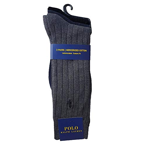Ralph Lauren Polo Socks 3 Pack Ribbed Dress Black