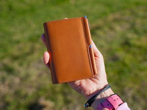 Extra Small Journal Wallet Leather Cover with Pockets Pen Holder ID holder and small pen2