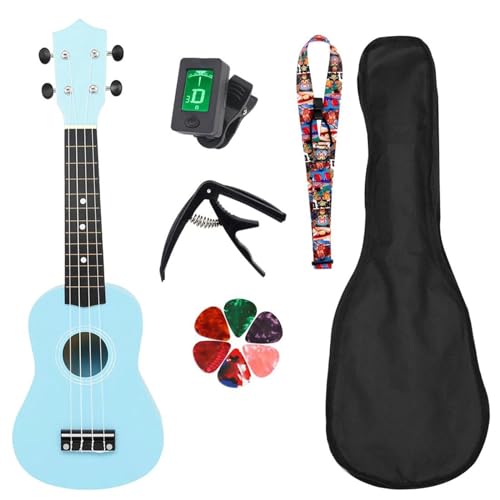 21 インチバスウッドパネルウクレレセットとケースアクセサリープロの弦楽器練習用ウクレレ ウクレレスターター キット