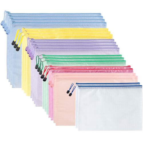 Amazon | ESJNNK ジッパー式ファイル袋 連絡袋 20枚セット 7サイズ a4