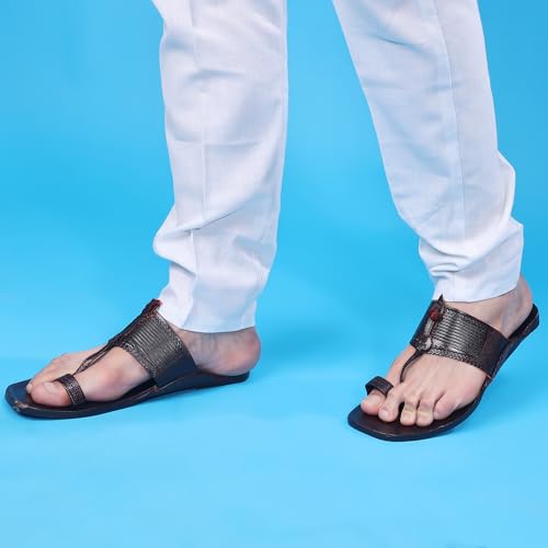 Image of Kolhapuri Chappal for Men| Kolhapuri Slippers for Men| kolapuri chapal Men| Leather Slippers for Men| Leather Chappal for Men-AB-Parent A13