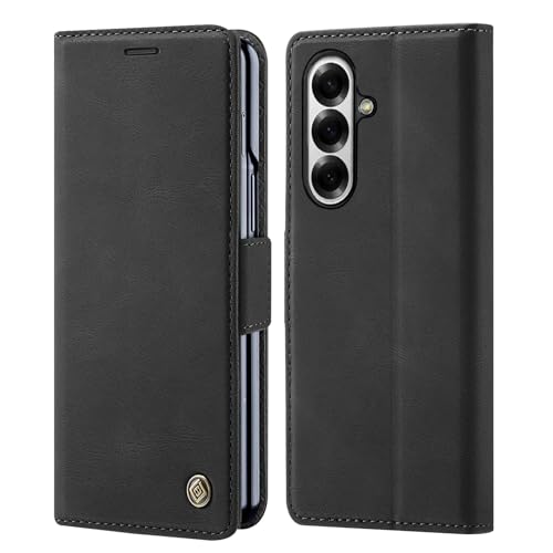 Protection Galaxy Z Fold 7 Giyer, étui portefeuille pour les voyages en noir