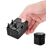 BOUJKOY Kompakt Reiseadapter Weltweit,Universal Reisestecker Adapter Weltweit mit 3USB,1USB C und 1AC Steckdose,Internationaler Steckdosenadapter,Universal Adapter für Deutschland USA UK Thailand usw