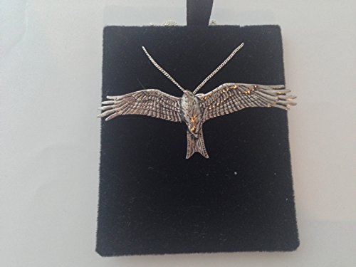 Pendentif Red Kite argent sterling 925 fait main chaîne bijoux femme