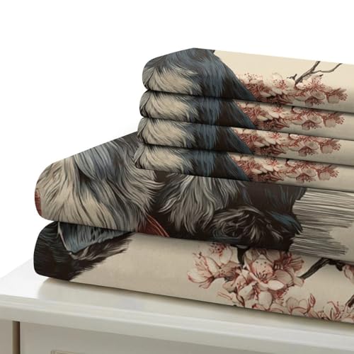 Housse de couette teckel anti-transpiration et super douce pour lit double