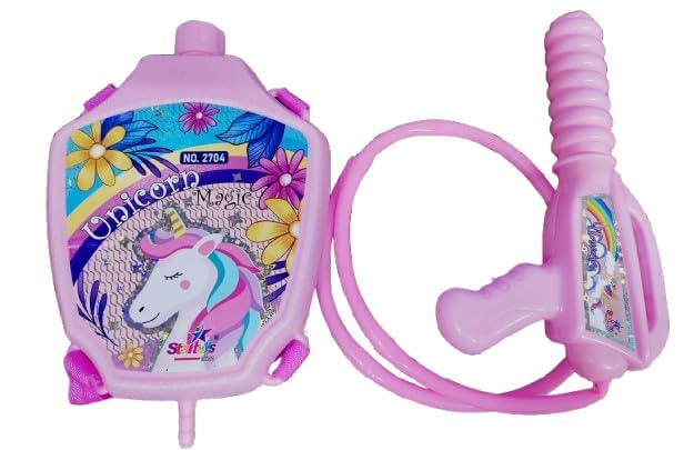 Image of Macare Holi Pichkari Water Gun for Kids Backpack Tank Spray for Holi Pool Parties for Boys and Girls Pink Color