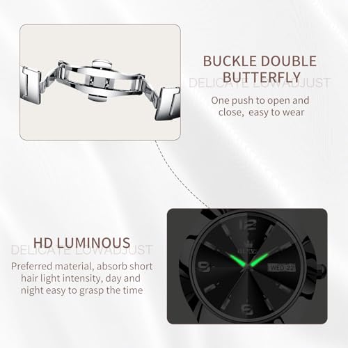 Image of OLEVS Watch Women Luxury Stainless Steel Small Wrist Dress Waterproof Analog