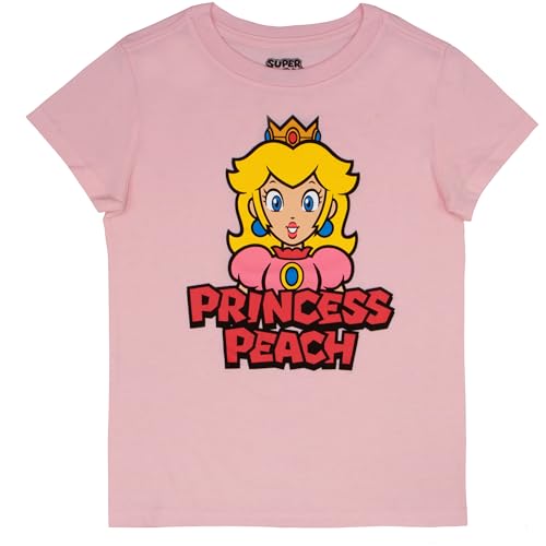 Image of Nintendo Super Mario Princess Peach Girls Graphic Print Short Sleeve T-Shirt 2-Pack