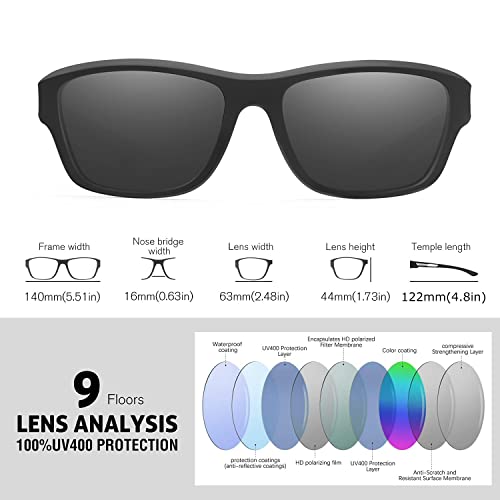 Óculos de Sol Esportivo Polarizado UV400 Proteção para Masculino Femininos Ciclismo Dirigir Armação