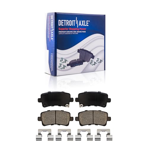 Image of Detroit Axle - 2.0L Brake Kit for 2012 2013 Buick Regal [GS], Drilled & Slotted Disc Brake Rotors Ceramic Brakes Pads: 13.98 inch inch Front & 12.40 inch inch Rear Rotor