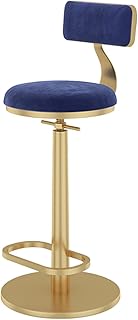 Seggiola da bar Sgabelli Da Bar Sedie Da Bar Sgabelli Colazione Sgabelli Alti Sgabelli Da Pranzo Per Cucina Sgabelli Bancone Sgabelli Bar In Velluto Sedie Girevoli Regolabili Con Schi(Color:Dark blue)