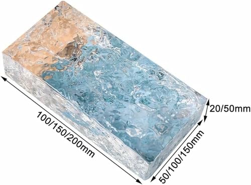 Brique de verre haute transparence texture cristal de glace - 7