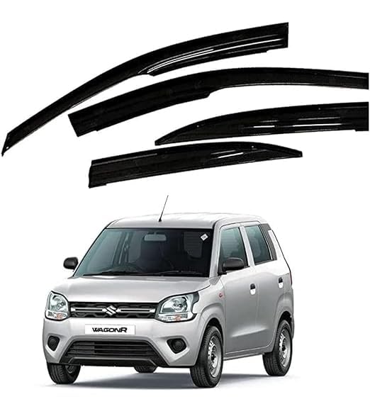 Alex Traders Maruti Suzuki Wagon-R (Year: 2019 to 2024) Door Visor Side Window Wind rain Deflector - Black Color-image-9