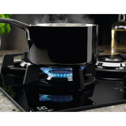 Electrolux Piano Cottura Gas EGG75372K Serie 600, Gas on Glass 75 cm da Incasso, 5 Fuochi, Bruciatore Rapido, Bruciatore Wok, Precisa Regolazione della Fiamma, Sicurezza Sicurgas, 740x510, Nero - immagine 3