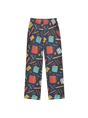 ZZKKO Blackboard Notebooks Pens Boys Pants for Kids Jogger Pants with Pockets S2